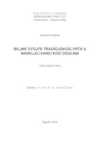 prikaz prve stranice dokumenta Biljne svojte tradicijskog vrta u naselju Ivanci kod Ogulina