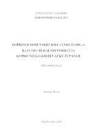 prikaz prve stranice dokumenta Doprinos dopunskih djelatnosti OPG-a razvoju ruralnih područja Koprivničko-križevačke županije
