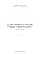 prikaz prve stranice dokumenta The impact of Aspergillus clavatus and Mortierella elongata on the bioactive compounds and yield of lettuce