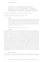 prikaz prve stranice dokumenta Estimation of inbreeding coefficient and generation interval in Pag Sheep – baseline for development of optimum contribution selection