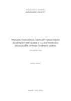 prikaz prve stranice dokumenta Procjena ekološkog i zdravstvenog rizika izloženosti metalima u tlu na području odlagališta otpada tvornice Jadral