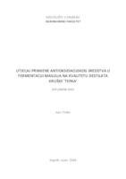 prikaz prve stranice dokumenta Utjecaj primjene antioksidacijskog sredstva u fermentaciji masulja na kvalitetu destilata kruške 'Tepka'