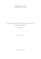 prikaz prve stranice dokumenta Tradicionalna botanička primjena bilja na području zapadne Hercegovine