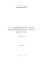 prikaz prve stranice dokumenta Izračun potreba za navodnjavanjem Vrbničkog polja s obzirom na klimatske scenarije IPCC-a