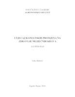 prikaz prve stranice dokumenta Utjecaj klimatskih promjena na zdravlje mliječnih krava