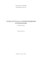 prikaz prve stranice dokumenta Terorija poticaja u agroekonomskim istraživanjima