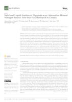 prikaz prve stranice dokumenta Solid and Liquid Fraction of Digestate as an Alternative Mineral Nitrogen Source: Two-Year Field Research in Croatia