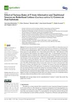 prikaz prve stranice dokumenta Effect of Various Rates of P from Alternative and Traditional Sources on Butterhead Lettuce (Lactuca sativa L.) Grown on Peat Substrate