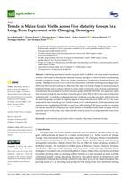 prikaz prve stranice dokumenta Trends in Maize Grain Yields across Five Maturity Groups in a Long-Term Experiment with Changing Genotypes