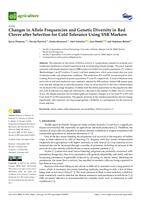 prikaz prve stranice dokumenta Changes in Allele Frequencies and Genetic Diversity in Red Clover after Selection for Cold Tolerance Using SSR Markers