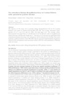 prikaz prve stranice dokumenta The estimation of linkage disequilibrium decay in Croatian Holstein cattle: potential for genomic selection