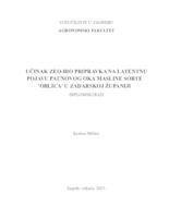 prikaz prve stranice dokumenta Učinak zeo-bio pripravka na latentnu pojavu paunovog oka masline sorte 'oblica' u Zadarskoj županiji