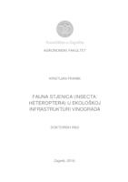prikaz prve stranice dokumenta Fauna stjenica (Insecta: Heteroptera) u ekološkoj infrastrukturi vinograda