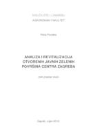 prikaz prve stranice dokumenta Analiza i revitalizacija otvorenih javnih zelenih površina centra Zagreba