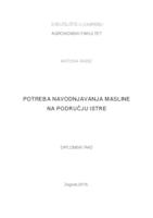prikaz prve stranice dokumenta Potreba navodnjavanja masline na području Istre