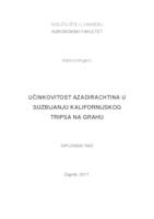prikaz prve stranice dokumenta Učinkovitost azadirachtina u suzbijanju kalifornijskog tripsa na grahu