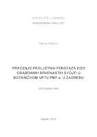 prikaz prve stranice dokumenta Praćenje proljetnih fenofaza kod odabranih drvenastih svojti u Botaničkom vrtu PMF-a u Zagrebu
