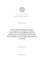 prikaz prve stranice dokumenta Procjena varijabilnosti hrvatskih oplemenjivačkih populacija crvene djeteline razvijenih u uvjetima abiotskog stresa 