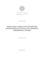 prikaz prve stranice dokumenta Prikupljanje i energetsko iskorištenje biorazgradivog ostatka iz poljoprivrede u Međimurskoj županiji