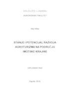 prikaz prve stranice dokumenta Stanje i potencijal razvoja agroturizma na području Imotske krajine
