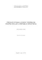 prikaz prve stranice dokumenta Pregled stanja lovnog turizma na krupnu divljač u Republici Hrvatskoj